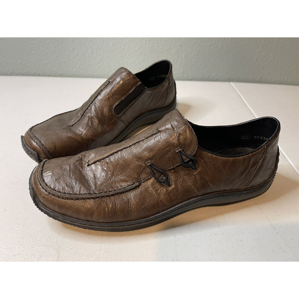 Rieker shoes Antistress Women’s Size 41 US 9.5  Leather Slip On Brown Loafers